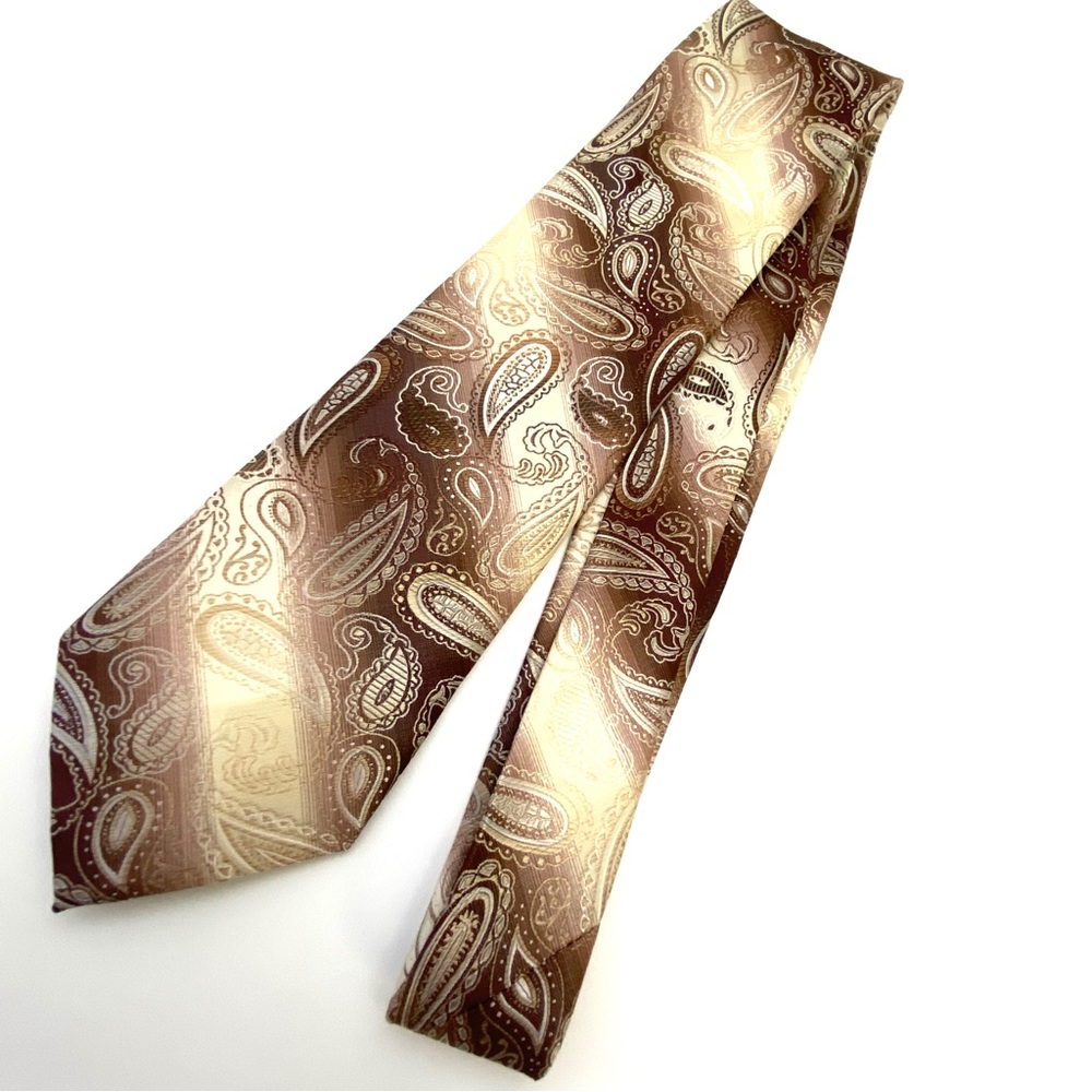 Stacy Adams Brown Paisley Microfiber Necktie
